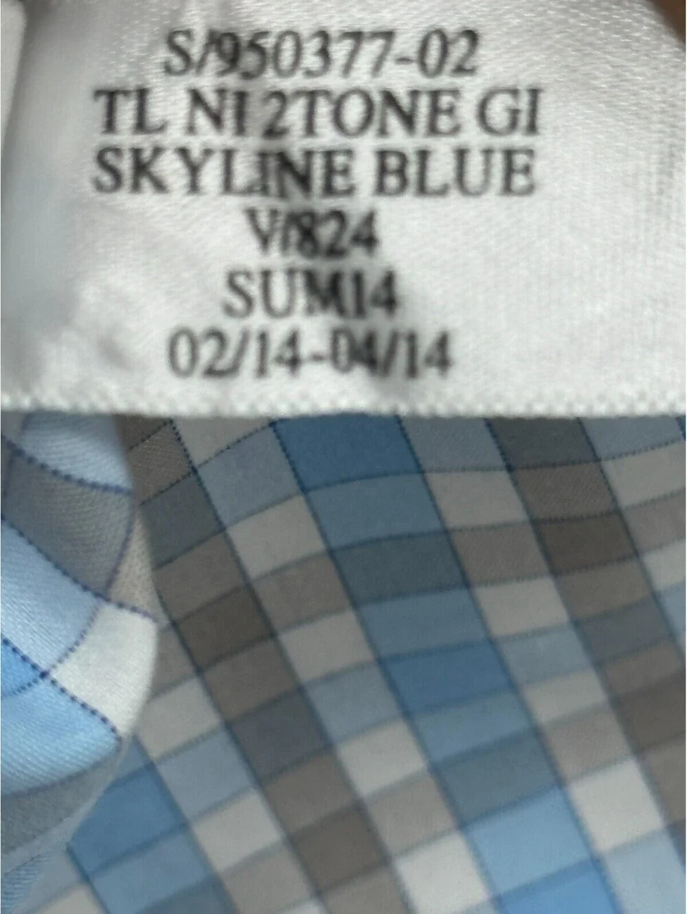 Banana Republic Non-Iron Tailored Slim Check Blue Gray Men L